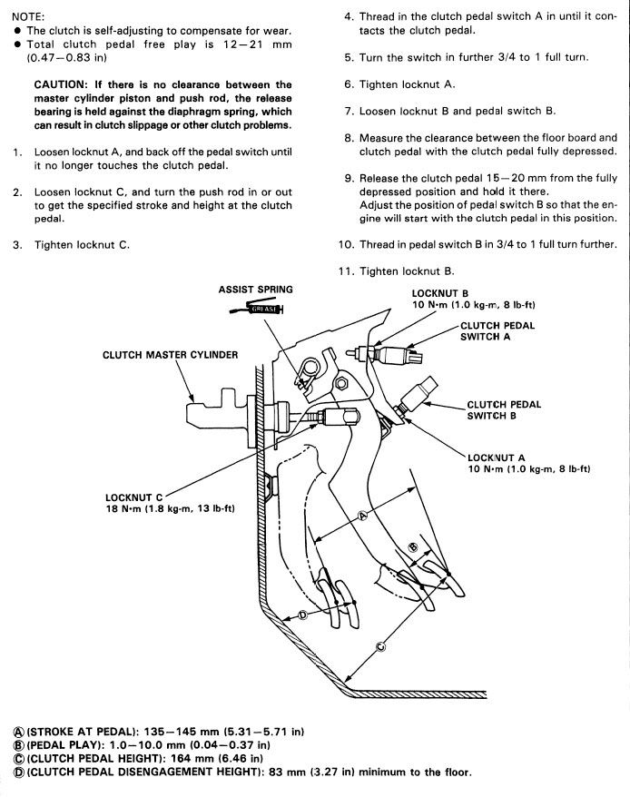 Clutch Pedal Free Travel